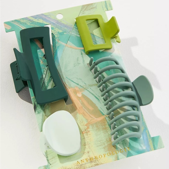 Anthropologie Accessories - Anthropologie Set of Four Retro Claw Hair Clips
By Anthropologie